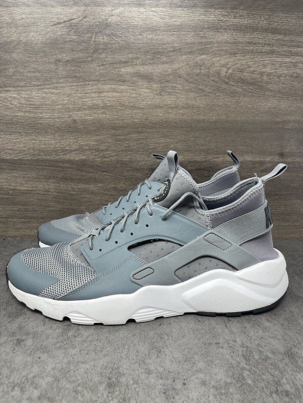 Nike Air Huarache Run Ultra Size 14 Mens Cool Grey White 819685-011 Running
